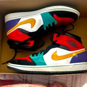 Jordan 1 mid bred multi-color